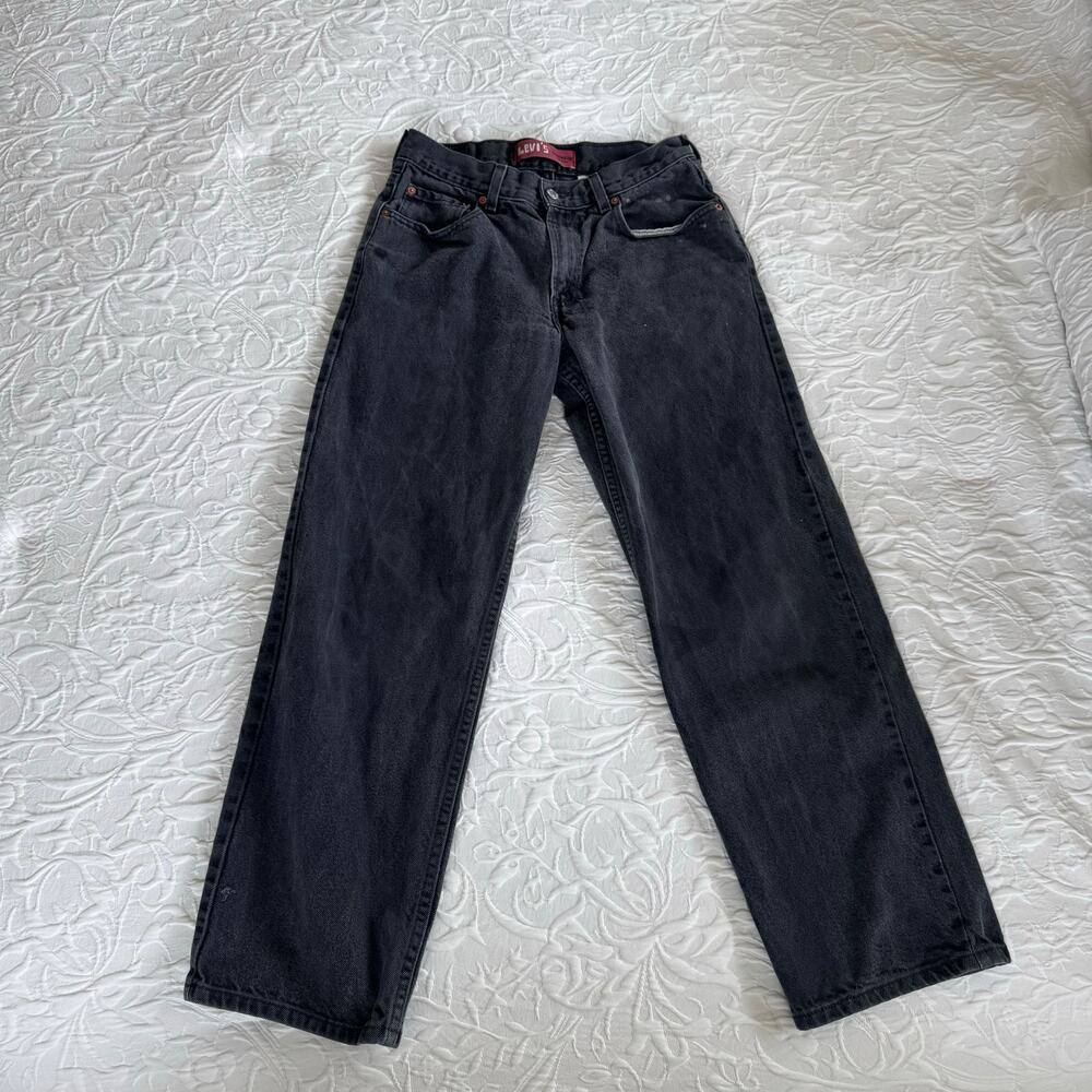 Levi's 550 Relaxed Fit Black Jeans 30x30 Vintage Y2K Straight Leg